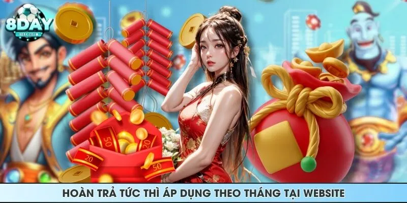 Hoàn trả tức thì áp dụng theo tháng tại website