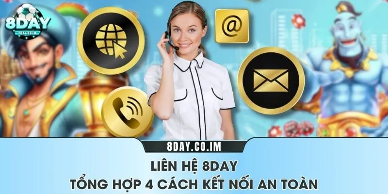 Liên hệ 8DAY bằng các nền tảng mạng xã hội