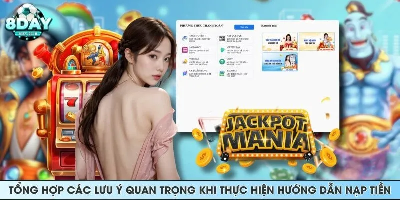 Tổng hợp các lưu ý quan trọng khi thực hiện hướng dẫn nạp tiền